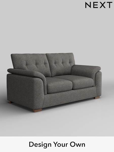 Tweedy Blend Easy Clean/Dark Grey Hayden Buttoned Back (H36507) | £1,025