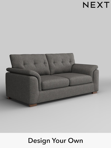 Tweedy Blend Easy Clean/Dark Grey Hayden Buttoned Back (H36507) | £1,125