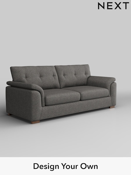 Tweedy Blend Easy Clean/Dark Grey Hayden Buttoned Back (H36507) | £1,225