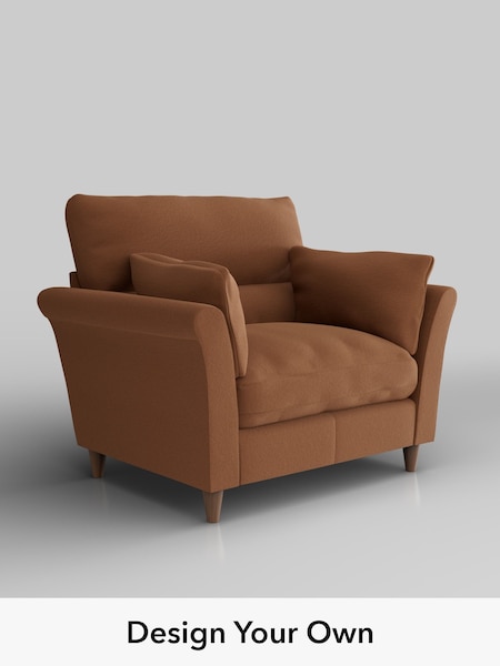 Ripple Chenille/Mid Rust Brown Hartley Highback Relaxed Sit (H36534) | £975