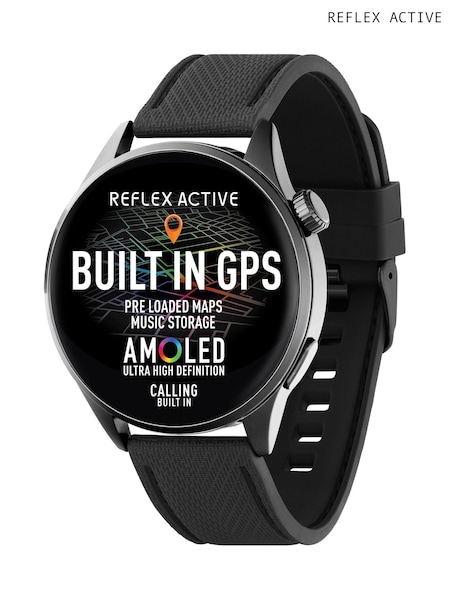 Reflex Active Series 45 Silicone Amoled GPS Sports Smart Calling Black Watch (H36569) | £100