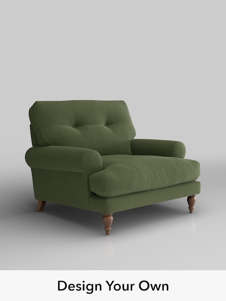 Ripple Chenille/Mid Moss Green Erin Buttoned Back Deep Sit (H36605) | £875