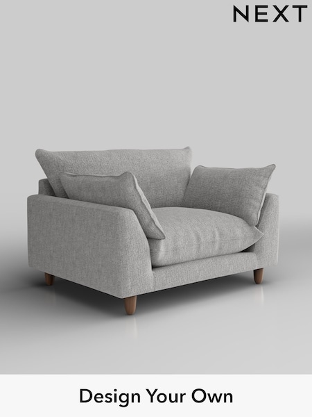 Chunky Chenille/Light Grey Noa Deep Relaxed Sit (H36648) | £975