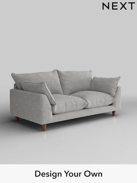 Chunky Chenille/Light Grey Noa Deep Relaxed Sit (H36648) | £1,175