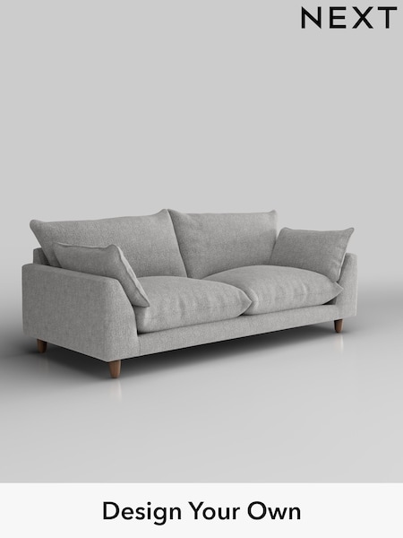 Chunky Chenille/Light Grey Noa Deep Relaxed Sit (H36648) | £1,275