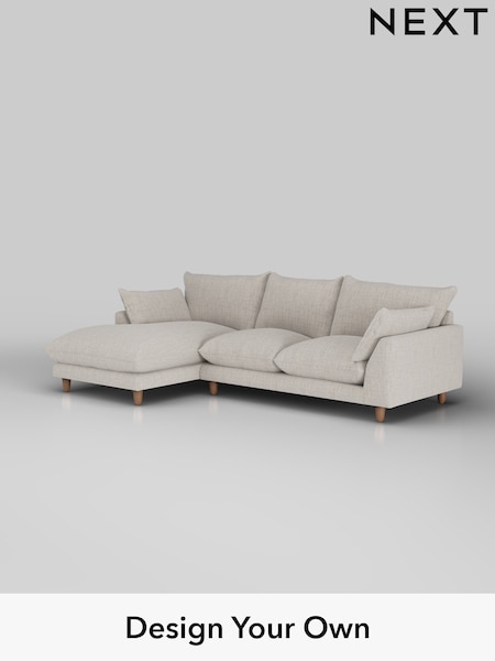 Chunky Weave/Dove Grey Noa Deep Relaxed Sit (H36668) | £1,875