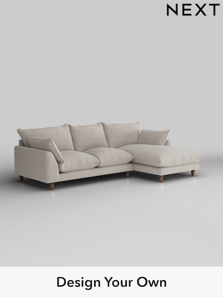 Chunky Weave/Dove Grey Noa Deep Relaxed Sit (H36668) | £1,875