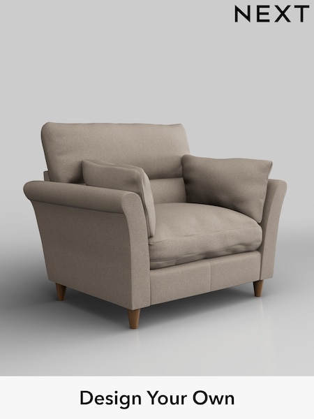Studio Chenille/Mid Natural Hartley Highback Relaxed Sit (H36678) | £850