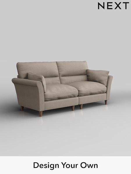 Studio Chenille/Mid Natural Hartley Highback Relaxed Sit (H36678) | £1,299