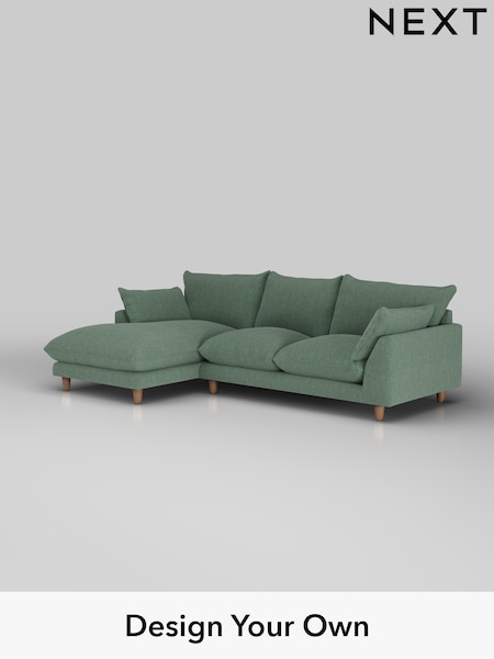 Chunky Texture/Mid Forest Green Noa Deep Relaxed Sit (H36695) | £1,875