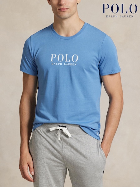 Polo Ralph Lauren Blue Large Logo Crew Neck T-Shirt (H36697) | £70