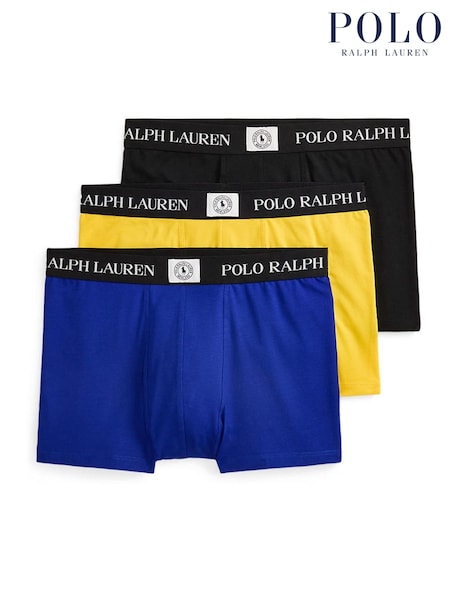 Polo Ralph Lauren Yellow Classic Cotton Stretch Icon Logo Boxers 3 Pack (H36730) | £45