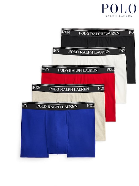 Polo Ralph Lauren Red Classic Stretch Boxers 5 Pack (H36754) | £75