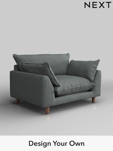 Chunky Weave/Mid Grey Noa Deep Relaxed Sit (H36766) | £975