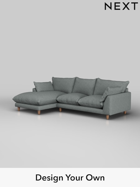 Chunky Weave/Mid Grey Noa Deep Relaxed Sit (H36766) | £1,875
