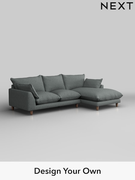 Chunky Weave/Mid Grey Noa Deep Relaxed Sit (H36766) | £1,875