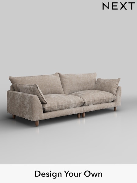 Distressed Velour/Mid Natural Noa Deep Relaxed Sit (H36795) | £1,375
