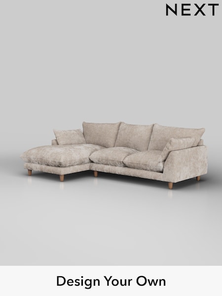 Distressed Velour/Mid Natural Noa Deep Relaxed Sit (H36795) | £1,875