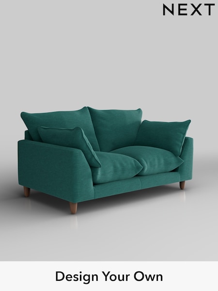 Fine Chenille Easy Clean/Dark Juniper Green Noa Deep Relaxed Sit (H36805) | £1,075