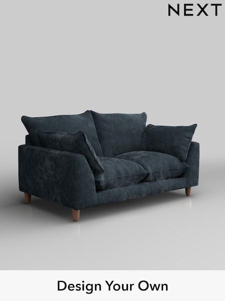Distressed Velour/Midnight Blue Noa Deep Relaxed Sit (H36807) | £1,075