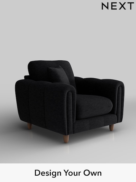 Fine Chenille Easy Clean/Black Odella (H36808) | £875