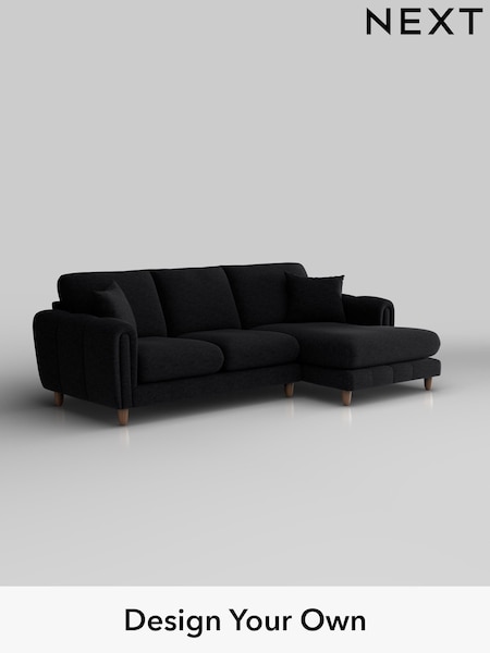 Fine Chenille Easy Clean/Black Odella (H36808) | £1,950
