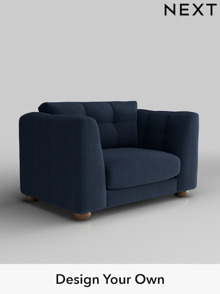 Fine Chenille Easy Clean/Dark Navy Blue Jasmine (H36815) | £1,175