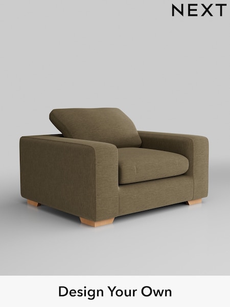 Fine Chenille Easy Clean/Dark Moss Green N Premium The Snuggle Grand (H36817) | £1,399