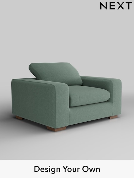 Fine Chenille Easy Clean/Light Forest Green N Premium The Snuggle Grand (H36819) | £1,399