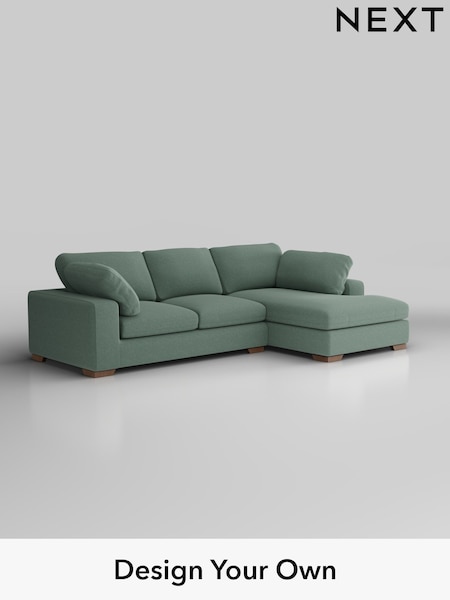 Fine Chenille Easy Clean/Light Forest Green N Premium The Snuggle Grand (H36819) | £2,750