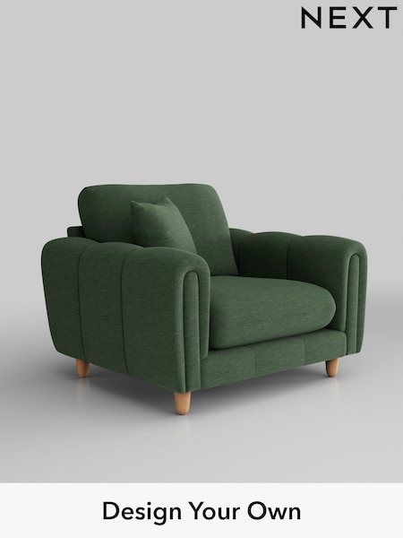 Fine Chenille Easy Clean/Mid Khaki Green Odella (H36840) | £975