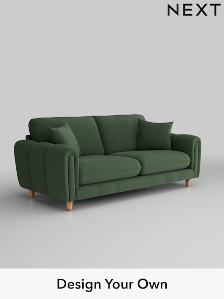Fine Chenille Easy Clean/Mid Khaki Green Odella (H36840) | £1,375