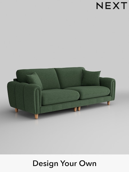 Fine Chenille Easy Clean/Mid Khaki Green Odella (H36840) | £1,475