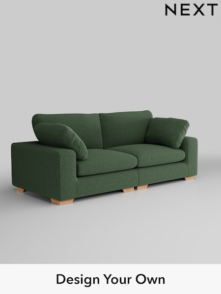 Fine Chenille Easy Clean/Mid Khaki Green N Premium The Snuggle Grand (H36848) | £1,899