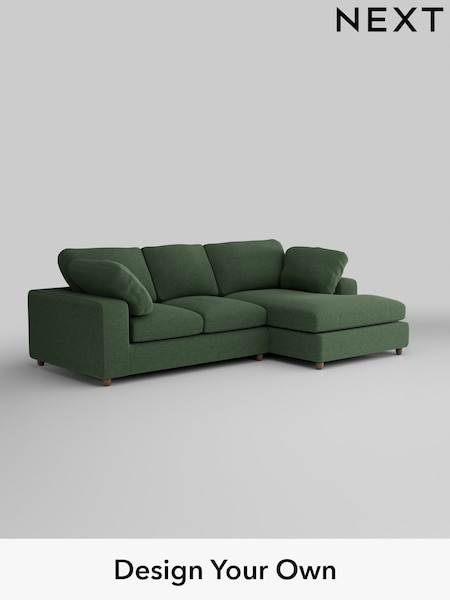 Fine Chenille Easy Clean/Mid Khaki Green N Premium The Snuggle Grand (H36848) | £2,575