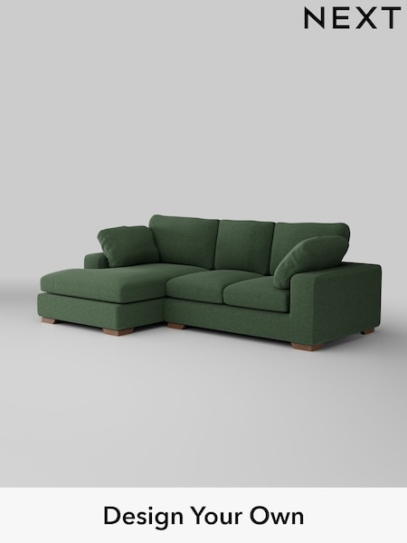 Fine Chenille Easy Clean/Mid Khaki Green N Premium The Snuggle Grand (H36848) | £2,675