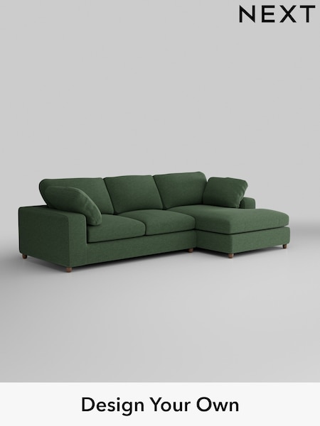 Fine Chenille Easy Clean/Mid Khaki Green N Premium The Snuggle Grand (H36848) | £2,675