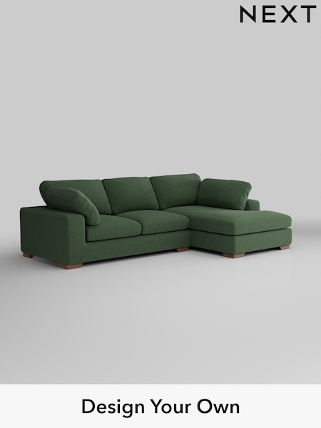 Fine Chenille Easy Clean/Mid Khaki Green N Premium The Snuggle Grand (H36848) | £2,750