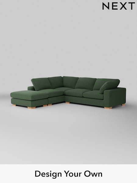Fine Chenille Easy Clean/Mid Khaki Green N Premium The Snuggle Grand (H36848) | £3,499