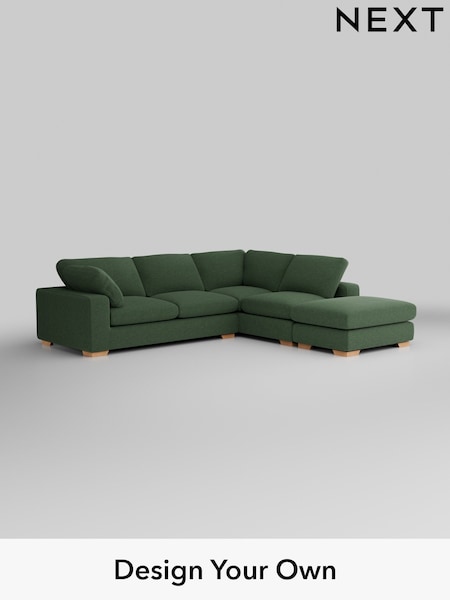 Fine Chenille Easy Clean/Mid Khaki Green N Premium The Snuggle Grand (H36848) | £3,499