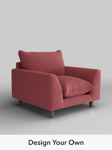Fine Chenille Easy Clean/Mid Pink Noa Deep Relaxed Sit (H36849) | £875