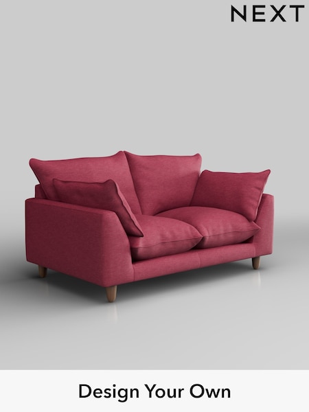 Fine Chenille Easy Clean/Mid Raspberry Pink Noa Deep Relaxed Sit (H36851) | £1,075