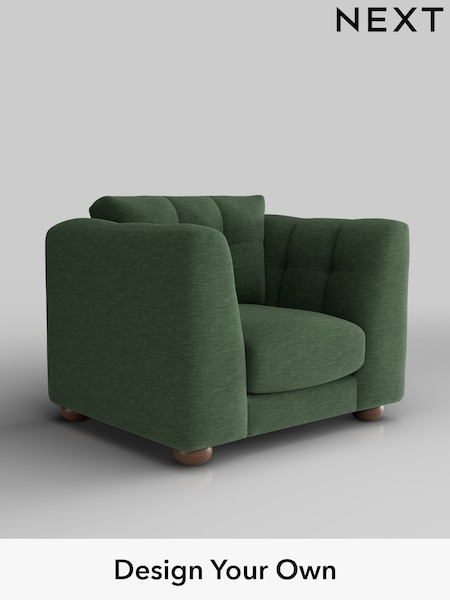 Fine Chenille Easy Clean/Mid Khaki Green Jasmine (H36852) | £1,075