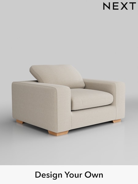Fine Chenille Easy Clean/Oyster N Premium The Snuggle Grand (H36860) | £1,399