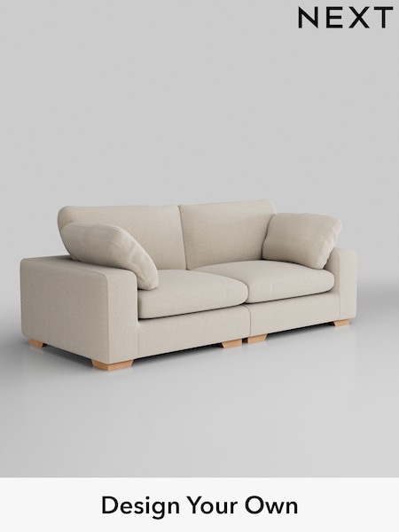 Fine Chenille Easy Clean/Oyster N Premium The Snuggle Grand (H36860) | £1,899