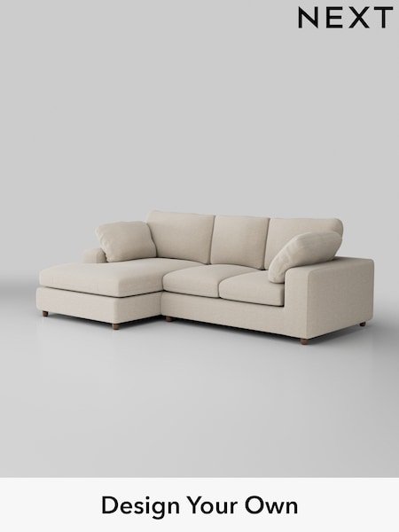 Fine Chenille Easy Clean/Oyster N Premium The Snuggle Grand (H36860) | £2,675