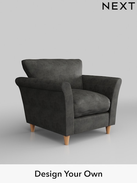 Monza Faux Leather Easy Clean/Dark Grey Hartley Relaxed Sit (H36872) | £825