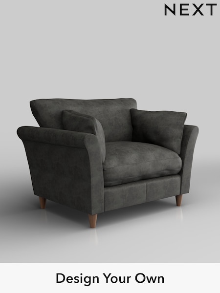 Monza Faux Leather Easy Clean/Dark Grey Hartley Relaxed Sit (H36872) | £925