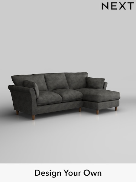 Monza Faux Leather Easy Clean/Dark Grey Hartley Relaxed Sit (H36872) | £1,899