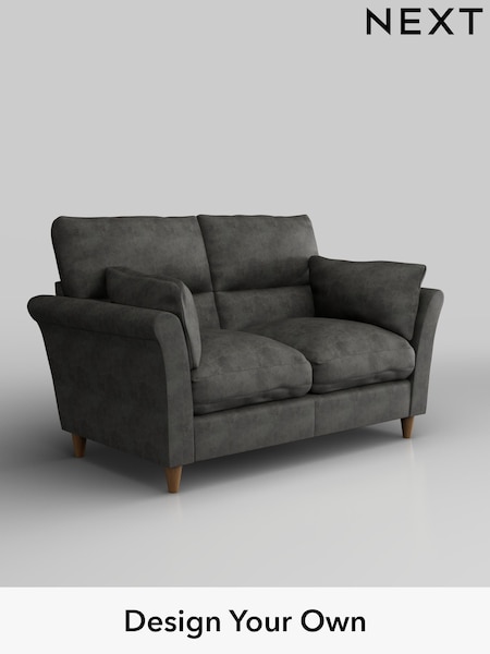 Monza Faux Leather Easy Clean/Dark Grey Hartley Highback Relaxed Sit (H36873) | £1,125